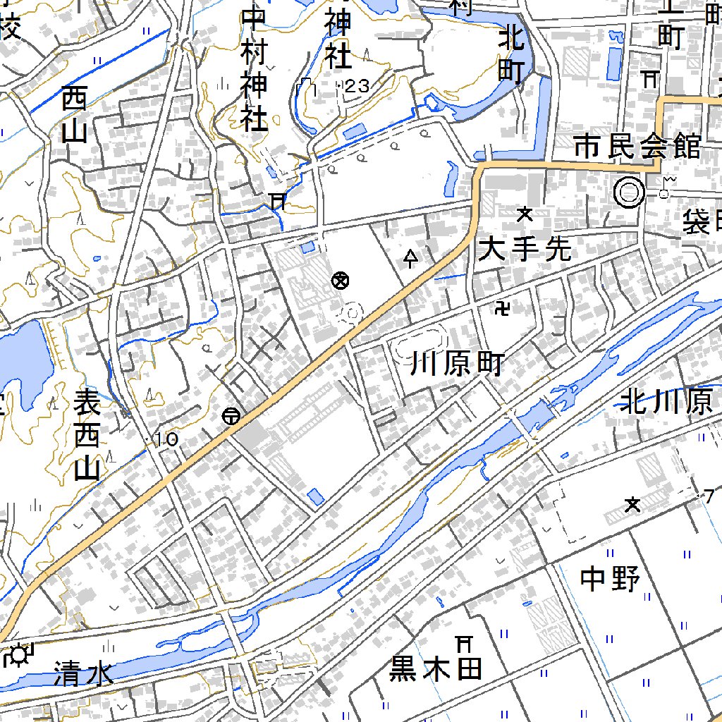 564057 相馬中村 （そうまなかむら Somanakamura）, 地形図 Map by