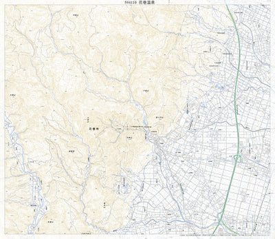 594110 花巻温泉 （はなまきおんせん Hanamakionsen）, 地形図