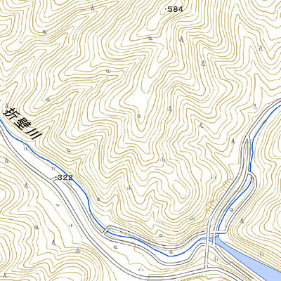 594122 陸中折壁 （りくちゅうおりかべ Rikuchuorikabe）, 地形図