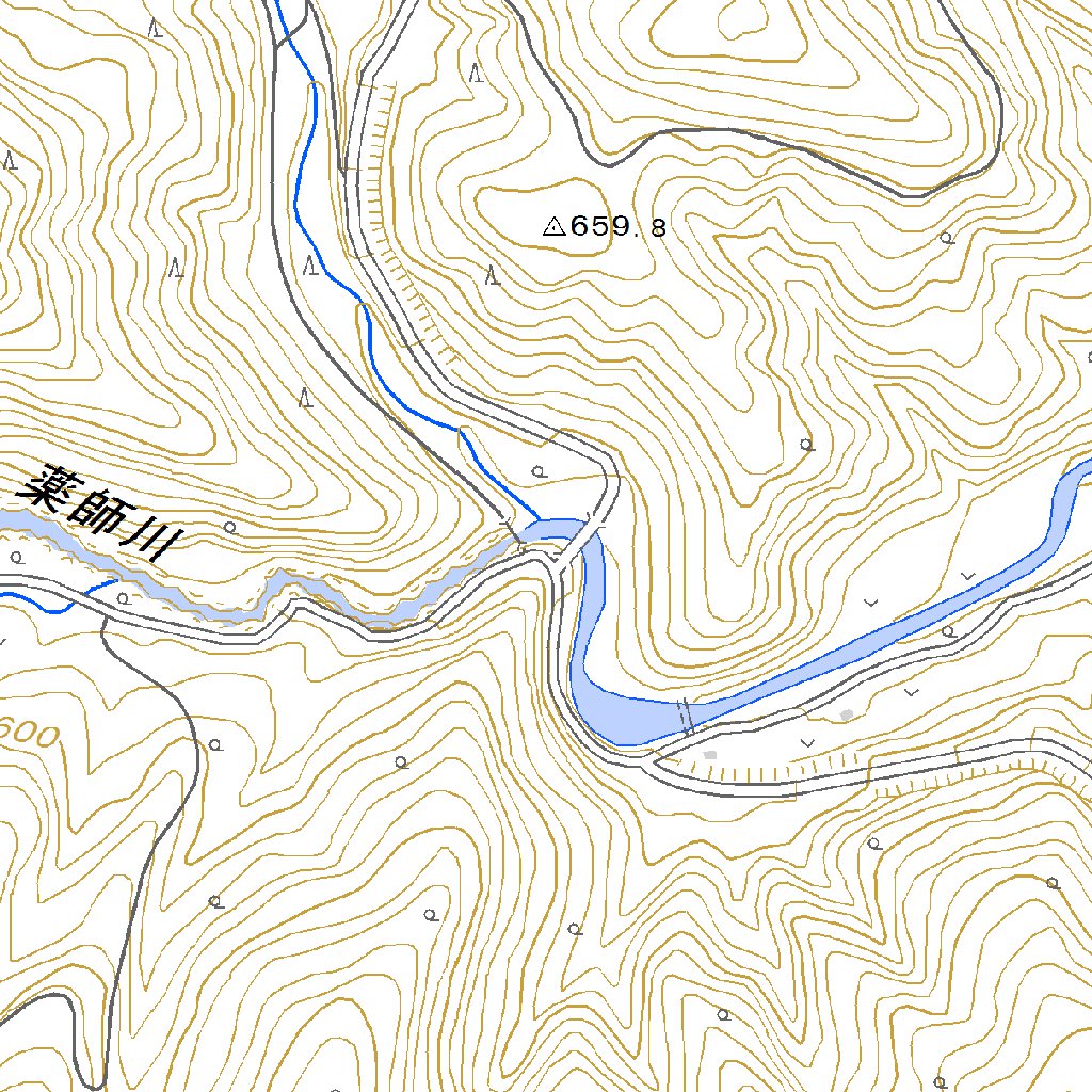 594124 高桧山 （たかびやま Takabiyama）, 地形図 Map by Pacific 