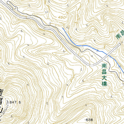 594130 南昌山 （なんしょうざん Nanshozan）, 地形図