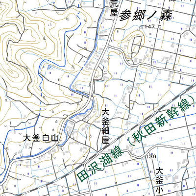 594140 小岩井農場 （こいわいのうじょう Koiwainojo）, 地形図