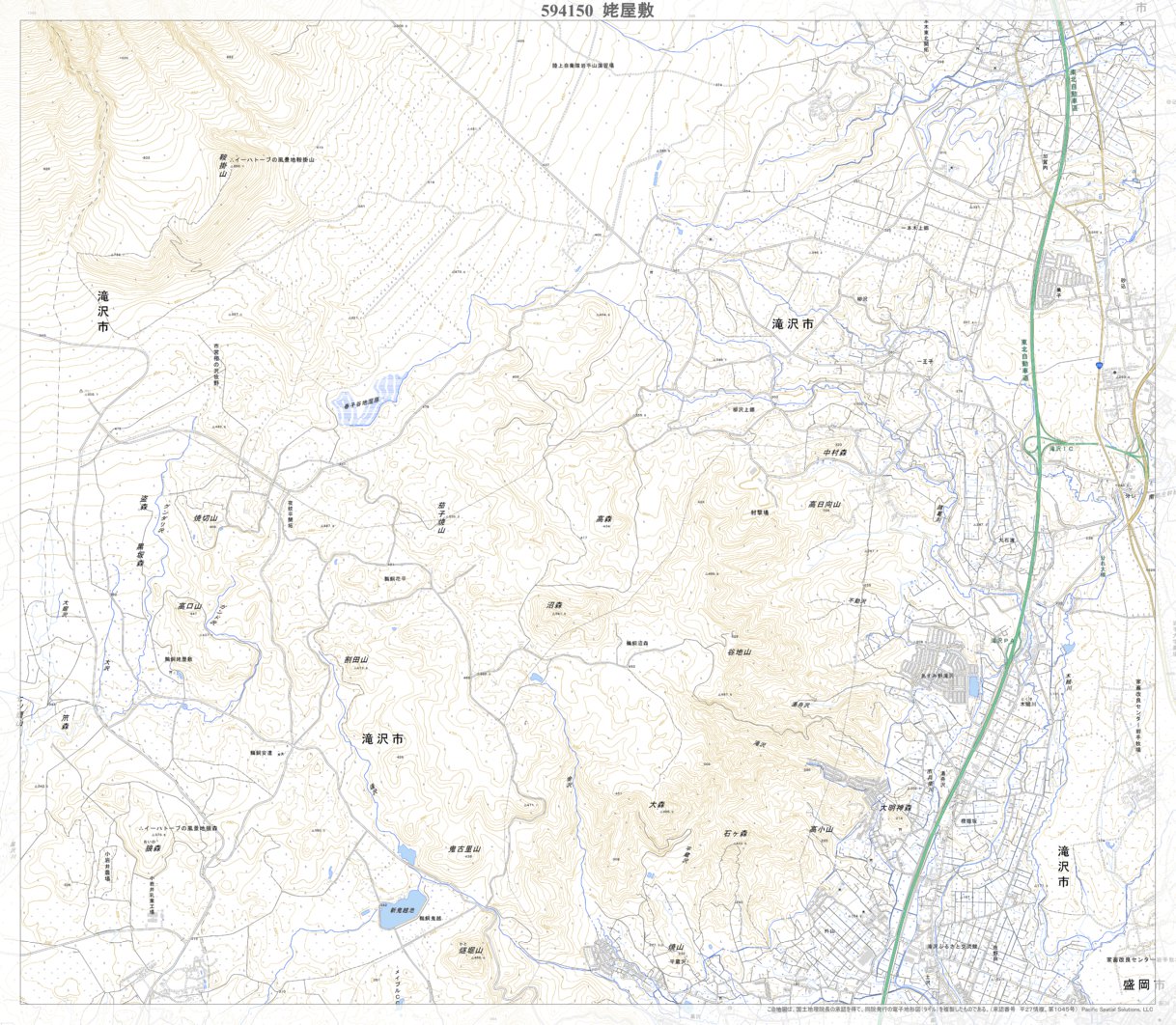 594150 姥屋敷 （うばやしき Ubayashiki）, 地形図 Map by