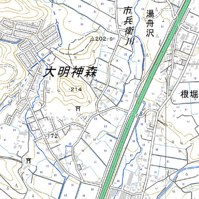 594150 姥屋敷 （うばやしき Ubayashiki）, 地形図