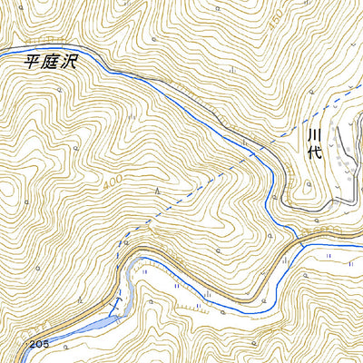 594155 陸中大川 （りくちゅうおおかわ Rikuchuokawa）, 地形図