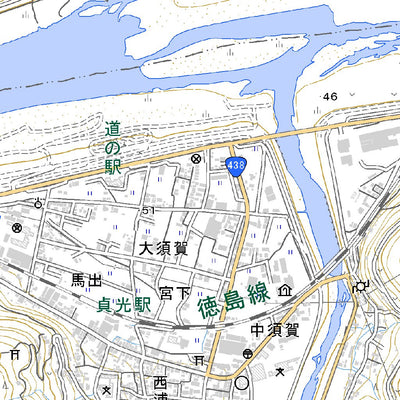 513400 貞光 （さだみつ Sadamitsu）, 地形図