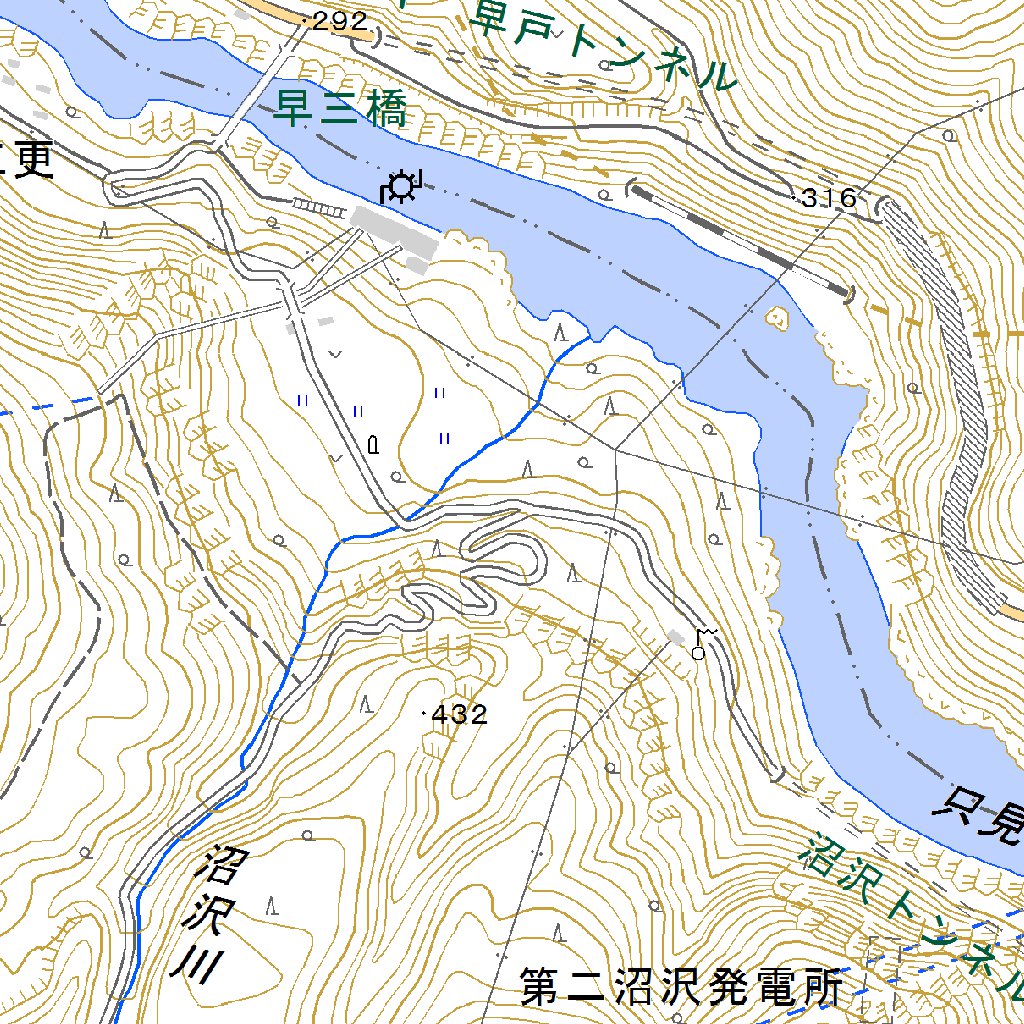 563914 沼沢沼 （ぬまざわぬま Numazawanuma）, 地形図 Map by Pacific