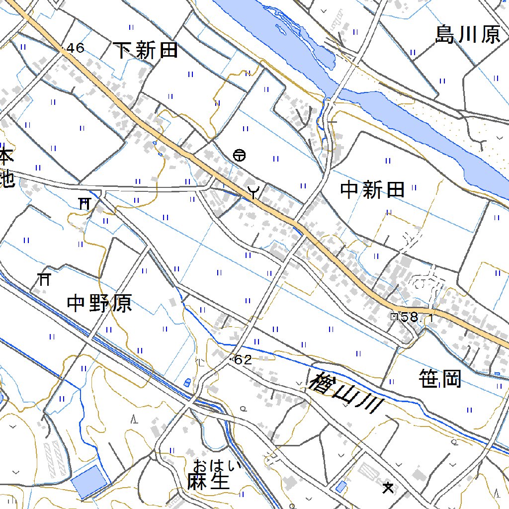 563920 森町 （もりまち Morimachi）, 地形図 Map by Pacific Spatial