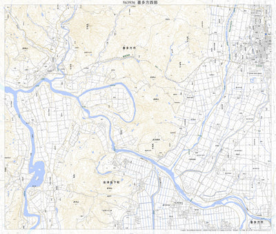 563936 喜多方西部 （きたかたせいぶ Kitakataseibu）, 地形図