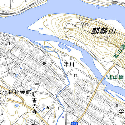 563943 津川 （つがわ Tsugawa）, 地形図