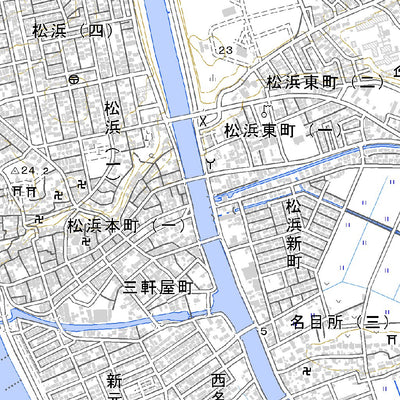 563971 松浜 （まつはま Matsuhama）, 地形図