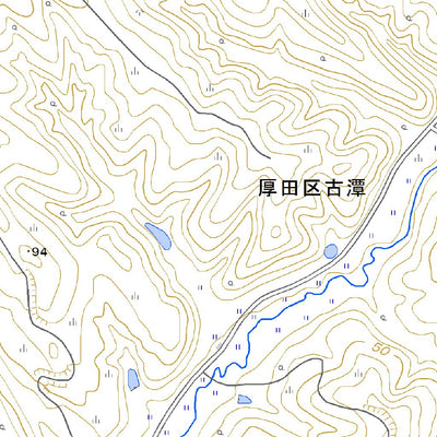 654103 厚田 （あつた Atsuta）, 地形図