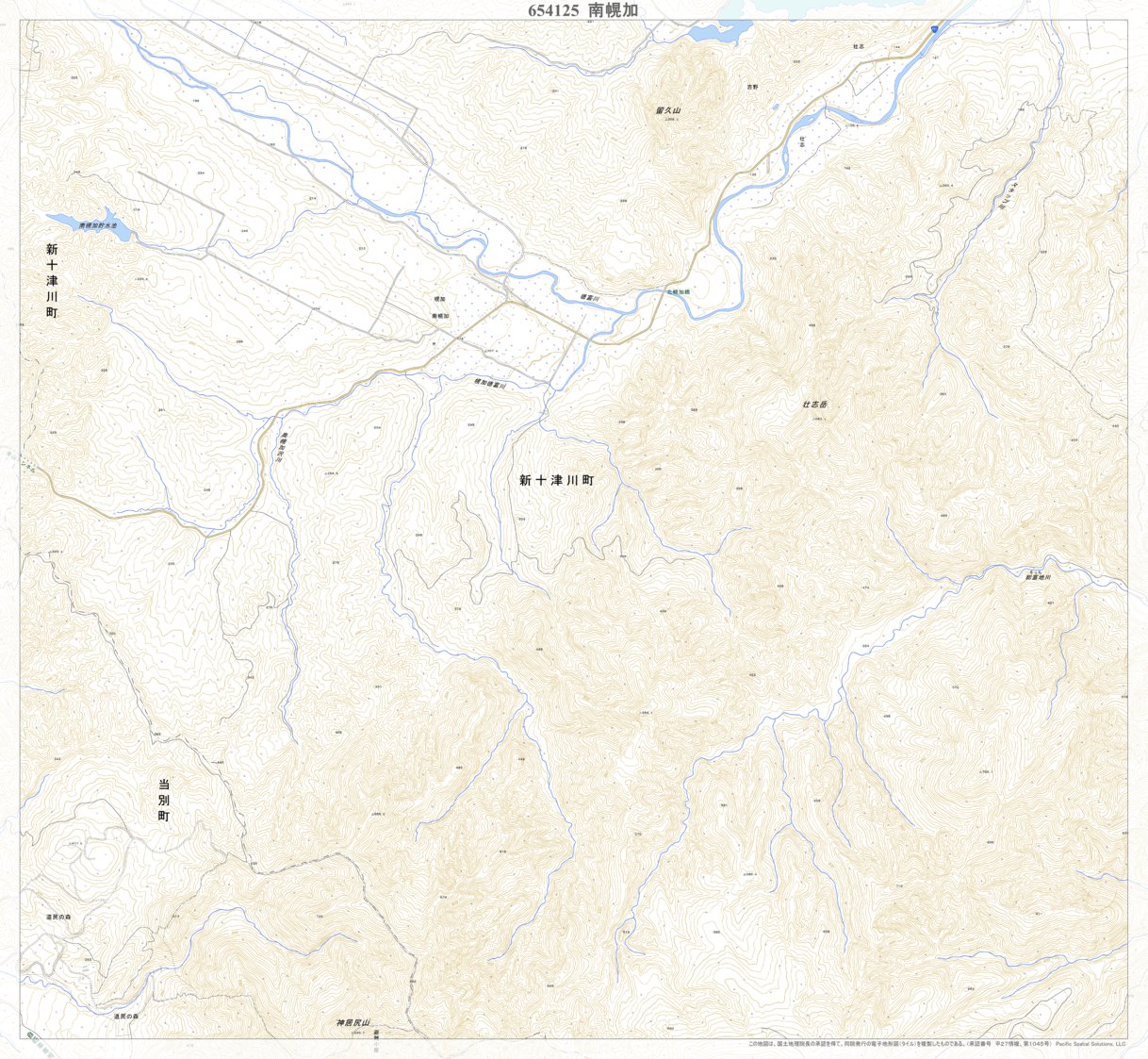 654125 南幌加 （みなみほろか Minamihoroka）, 地形図 Map by Pacific