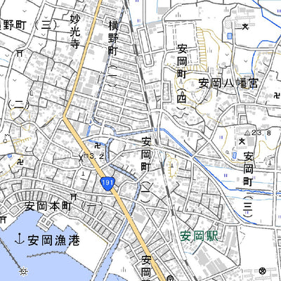 513007 安岡 （やすおか Yasuoka）, 地形図