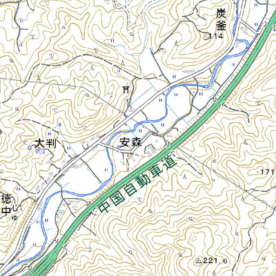 513110 田部 （たべ Tabe）, 地形図