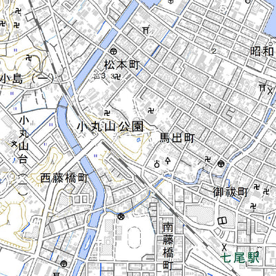 553647 七尾 （ななお Nanao）, 地形図