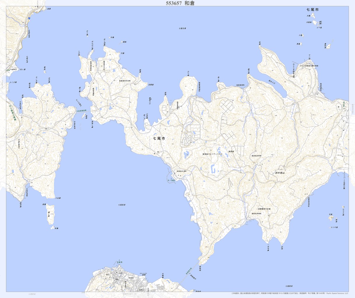 553657 和倉 （わくら Wakura）, 地形図 Map by Pacific Spatial 