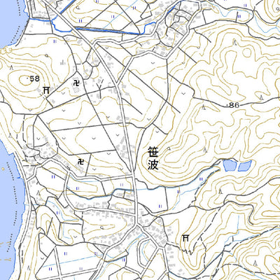 553665 剱地 （つるぎぢ Tsurugiji）, 地形図