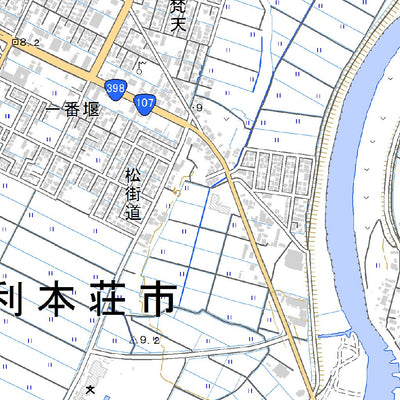 594000 本荘 （ほんじょう Honjo）, 地形図