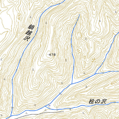 594005 左草 （さそう Saso）, 地形図