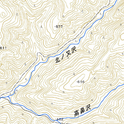 594016 陸中猿橋 （りくちゅうさるはし Rikuchusaruhashi）, 地形図
