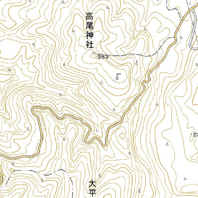 594021 新波 （あらわ Arawa）, 地形図
