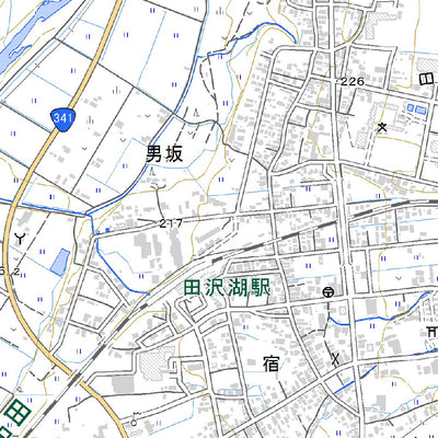 594045 田沢湖 （たざわこ Tazawako）, 地形図