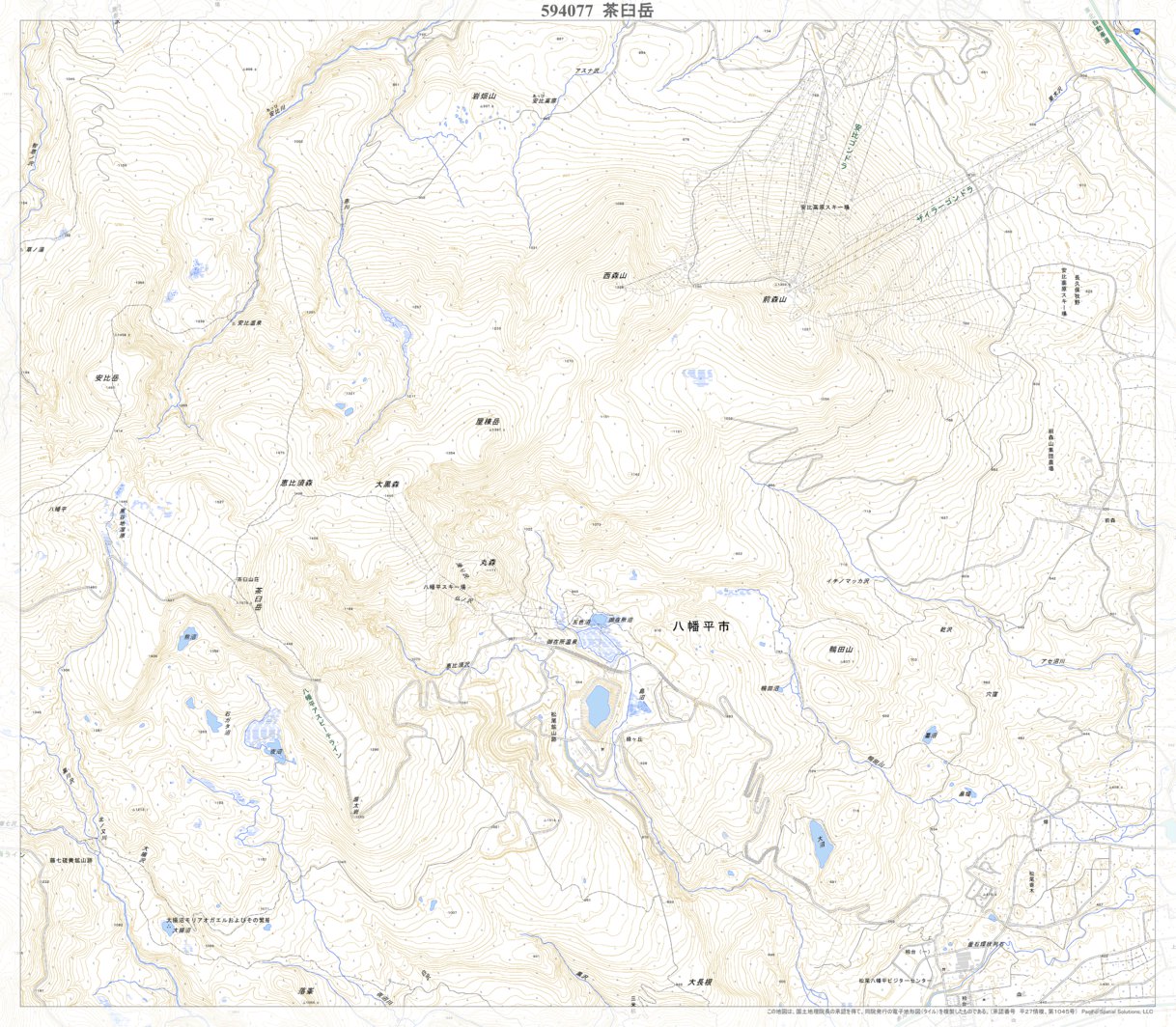 594077 茶臼岳 （ちゃうすだけ Chausudake）, 地形図 Map by Pacific 