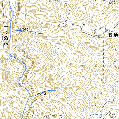 483141 日向大河内 （ひゅうがおおかわち Hyugaokawachi）, 地形図