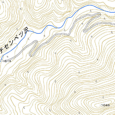 654313 喜登牛山 （きとうしやま Kitoshiyama）, 地形図