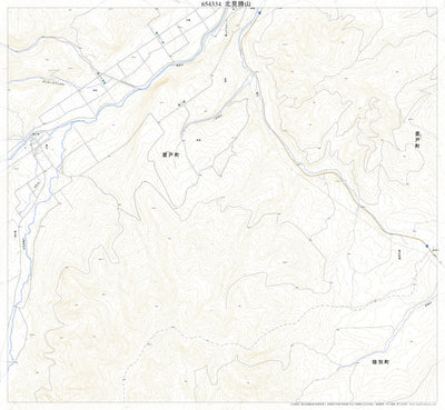 654334 北見勝山 （きたみかつやま Kitamikatsuyama）, 地形図