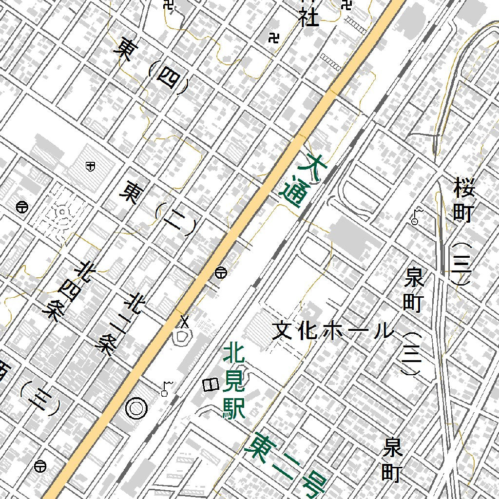 654357 北見 （きたみ Kitami）, 地形図 Map by Pacific Spatial
