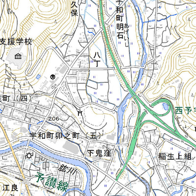 503204 卯之町 （うのまち Unomachi）, 地形図