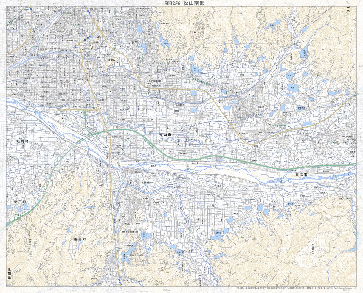 503256 松山南部 （まつやまなんぶ Matsuyamanambu）, 地形図 Map by