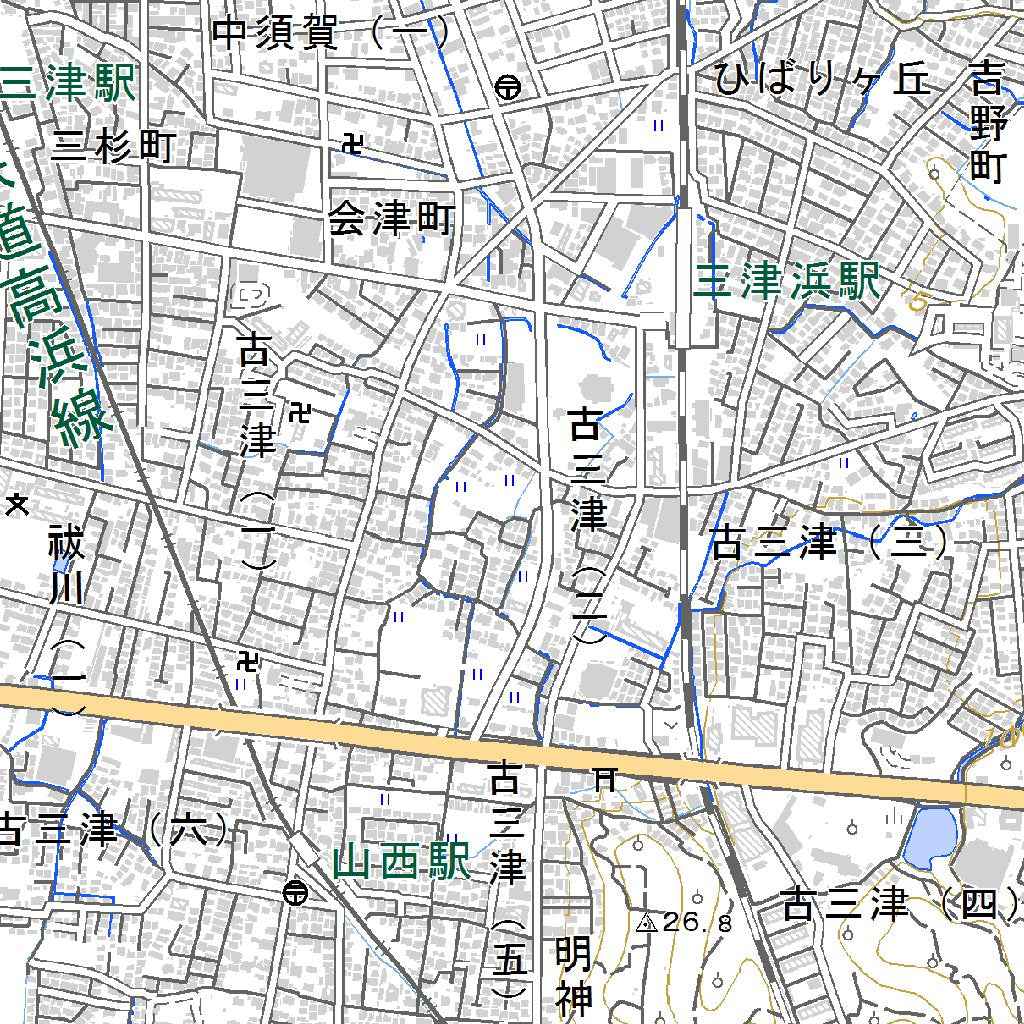 503265 三津浜 （みつはま Mitsuhama）, 地形図 Map by Pacific