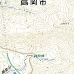 573967 湯殿山 （ゆどのさん Yudonosan）, 地形図