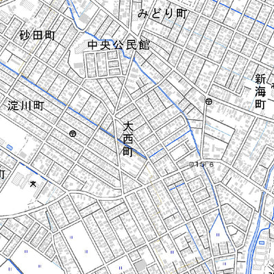 583906 鶴岡 （つるおか Tsuruoka）, 地形図