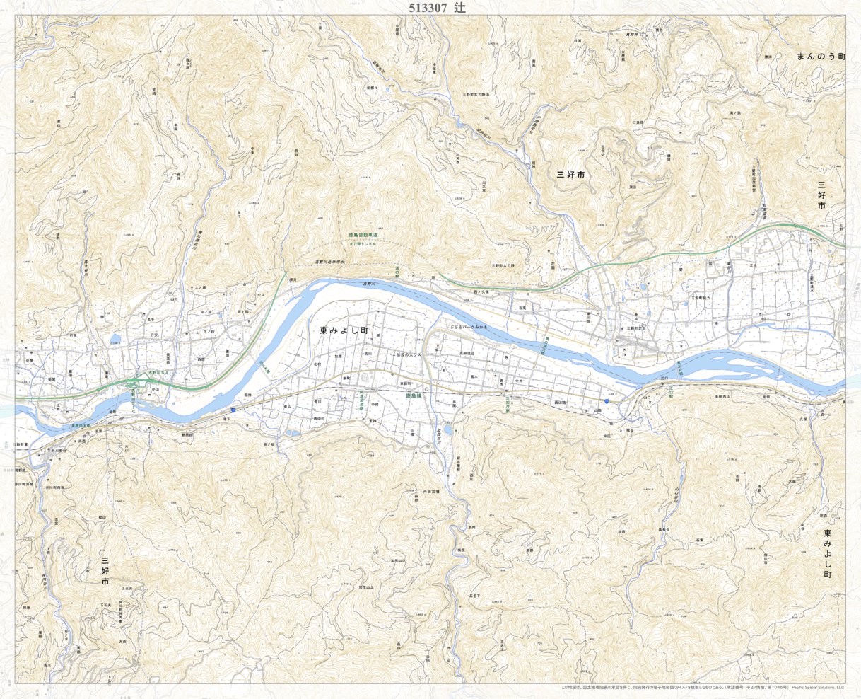 513307 辻 （つじ Tsuji）, 地形図 Map by Pacific Spatial Solutions 