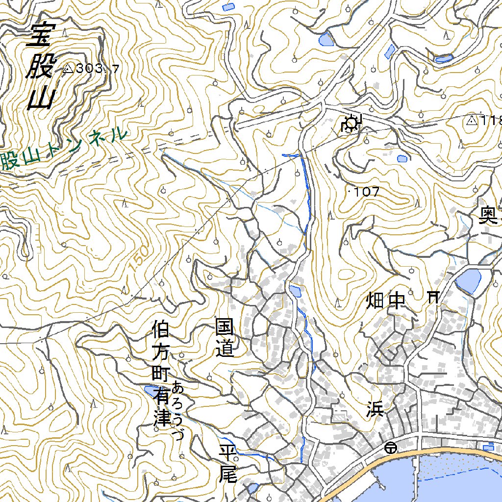 513320 木浦 （きのうら Kinora）, 地形図 Map by Pacific