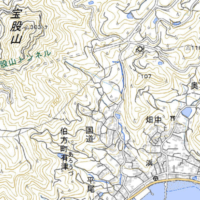513320 木浦 （きのうら Kinora）, 地形図