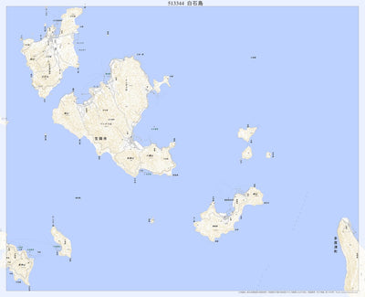 513344 白石島 （しらいしじま Shiraishijima）, 地形図