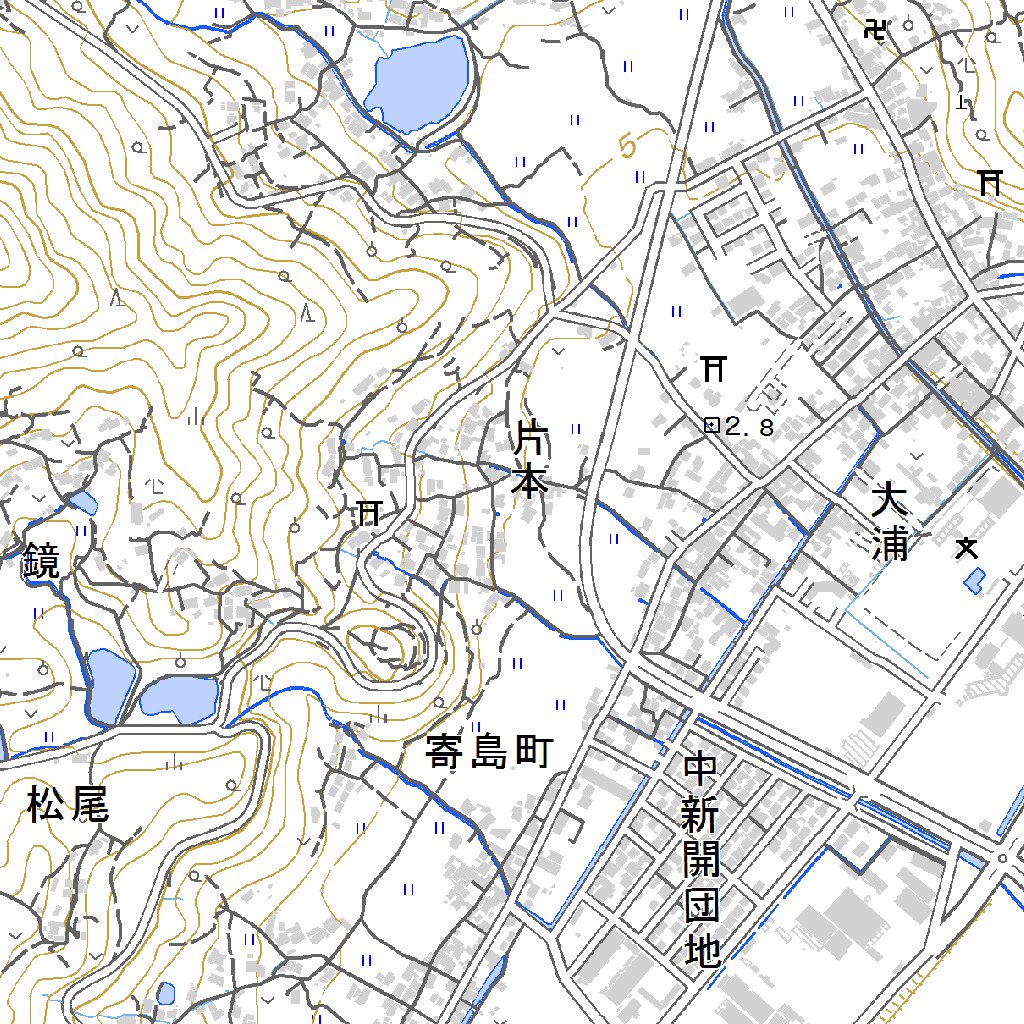 平地　島 513354 寄島 （よりしま Yorishima）, 地形図 Map by Pacific Spatial