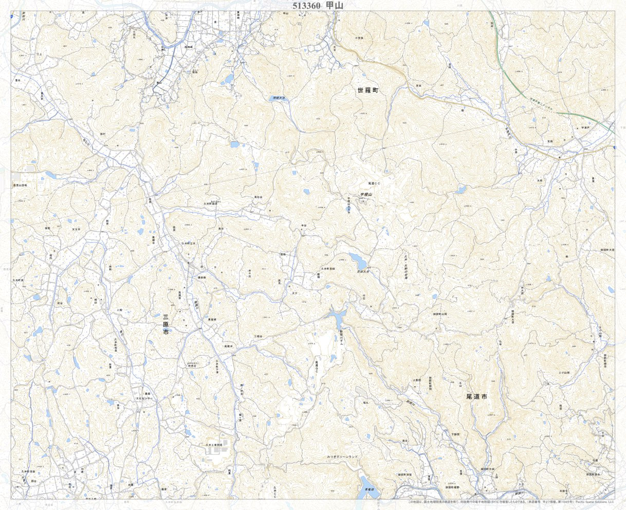 513360 甲山 （こうざん Kozan）, 地形図 Map by Pacific Spatial 