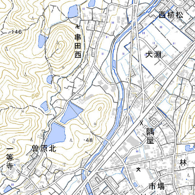 513366 茶屋町 （ちゃやまち Chayamachi）, 地形図