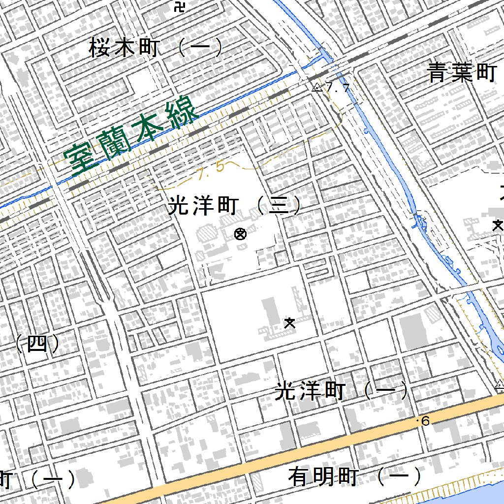 634174 苫小牧 （とまこまい Tomakomai）, 地形図 Map by Pacific 