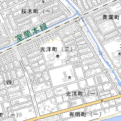 634174 苫小牧 （とまこまい Tomakomai）, 地形図