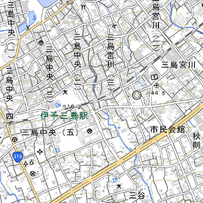 503374 伊予三島 （いよみしま Iyomishima）, 地形図