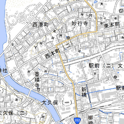 563804 柏崎 （かしわざき Kashiwazaki）, 地形図