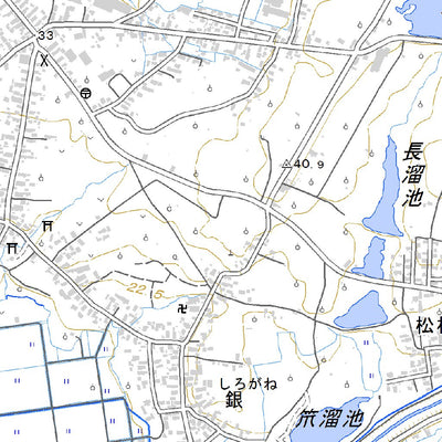 614004 浪岡 （なみおか Namioka）, 地形図