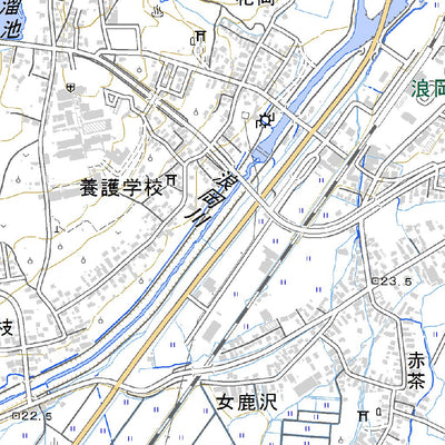 614004 浪岡 （なみおか Namioka）, 地形図